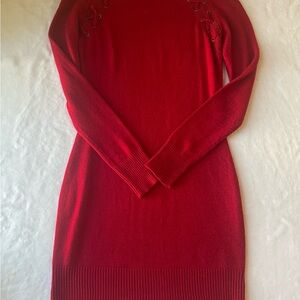 Iz Byer Bright Red Crewneck Sweater